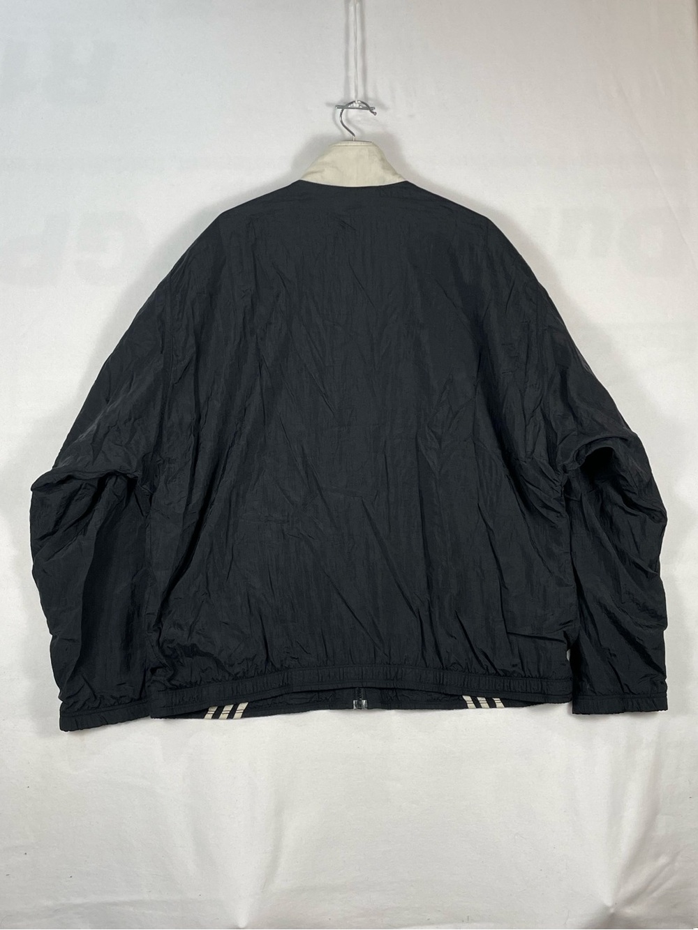 Vintage Adidas Black White Trefoil Track Windbreaker Warmup Light Jacket Sz XL - Picture 2 of 14